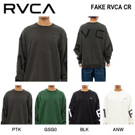 【RVCA】ルーカ 2023秋冬 メンズ FAKE RVCA CR トレーナー スウェット 長袖 トップス スケートボード サーフィン ストリート M/L 4カラー【正規品】