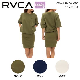 【RVCA】ルーカ 2023春夏 レディース SMALL RVCA WDR ワンピース スウェット 半袖 Tシャツ ミニ丈 ストリート S/M/L 3カラー【正規品】