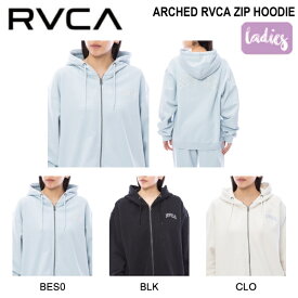【RVCA】ルーカ 2023秋冬 レディース ARCHED RVCA ZIP HOODIE ジップアップパーカー 長袖 トップス スケートボード サーフィン ストリート S/M/L 3カラー【正規品】
