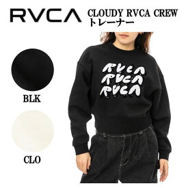 【RVCA】ルーカ 2024秋冬 レディース CLOUDY RVCA CREW クルーネックトレーナー スポーツ ジム スケートボード アウトドア キャンプ スノボ M 2カラー【正規品】