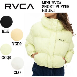 【RVCA】ルーカ 2024秋冬 レディース MINI RVCA SHORT PUFFER HD JKT ジャケット アウター ダウン スポーツ ジム スケートボード アウトドア キャンプ スノボ M 4カラー【正規品】