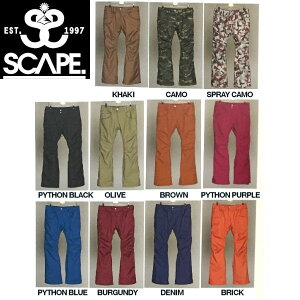 【SCAPE】エスケープ WOMANS ARES PANTS レディース スノーパンツ スノーウェア ボトムス ズボン スノボー スノーボード スキー アウトドア ウィンタースポーツ S/M/L/XL 11カラー【正規品】