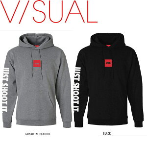�yV/SUAL�z���B�W���A��2016�H�~ Just Shoot It Pullover Hoodie �����Y�v���I�[�o�[�p�[�J�[ �X�P�[�g�{�[�h �X�g���[�g �X�m�[�{�[�h ���� VISUAL S-XL 2�J���[�y���K�i�z