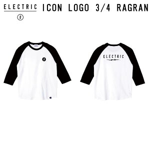 �yELECTRIC�z�G���N�g���b�N 2025�t�� ICON LOGO 3/4 RAGRAN �����Y ������ ���O���� T�V���c �g�b�v�X �X�g���[�g �X�P�[�^�[ �A�E�g�h�A �L�����v M/L/XL�y���K�i�z