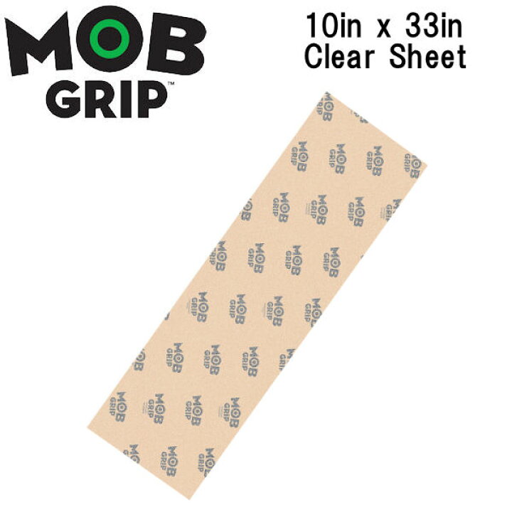 1 Sheet New Mob Clear Skateboard Griptape 10in x 33in 