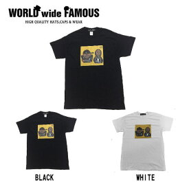 【WORLD WIDE FAMOUS】ワールドワイドフェイマス 2019春夏 CHT 半袖 Tシャツ クルーネック メンズ レディース YL・S・M・L・XL・2XL 2カラー ブラック ホワイト