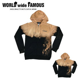 【WORLD WIDE FAMOUS】ワールドワイドフェイマス 2019春夏 TD ZIPUP レディース メンズ トップス パーカー ジップアップ ブラック S・M・L・XL・XXL