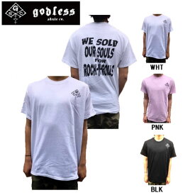 【godless】ゴッドレス SKATEBOARD "SOLD OUR SOULS" t-shirt Tシャツ 半袖 スケートボード スケボー ストリート 54TIDE 54PARK S/M/L/XL/XXL 3カラー【あす楽対応】