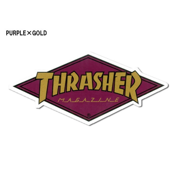 楽天市場 Thrasher スラッシャー Diamond Logo Sticker ステッカー スケートボード スケボー シール 10 6cm 4 9cm 3カラー あす楽対応 Surf Snow ５４ｔｉｄｅ