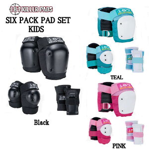 �y187 KILLER PADS�z187 �L���[�p�b�h KIDS SIX PACK �L�b�Y �v���e�N�^�[ ���X�g�K�[�h �G���{�[�p�b�h �j�[�p�b�h 3�_�Z�b�g ONE SIZE 3�J���[�y���K�i�z�y�����y�Ή��z