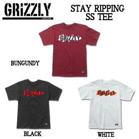 【GRIZZLY】グリズリー 2021-2022 STAY RIPPING short sleeve メンズ 半袖 TEE Tシャツ スケートボード sk8 skateboard ストリート アウトドア 正規品【あす楽対応】