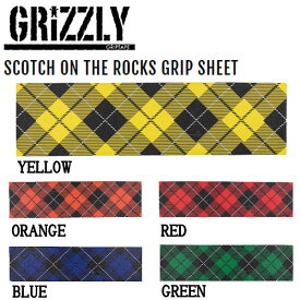 【GRIZZLY】グリズリー SCOTCH ON THE ROCKS GRIP SHEET グリップテープ デッキテープ スケートボード SKATEBOARD Griptape 9×33 5カラー【正規品】【あす楽対応】