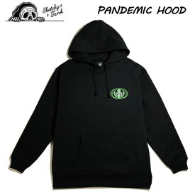 【LURKING CLASS】ラーキングクラス 2021秋冬 SKETCHY TANK スケッチータンク PANDEMIC HOOD パンデミック パーカー フード 長袖 スケートボード アウトドア M〜XL BLACK【あす楽対応】