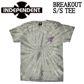 【INDEPENDENT】インデペンデント 2022春夏 BREAKOUT S/S TEE メンズ Tシャツ ショートスリーブ 半袖 スケートボード スケボー S/M/L/XL シルバー【あす楽対応】