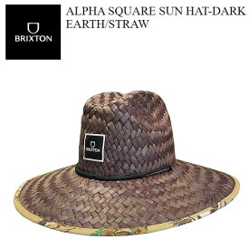 【BRIXTON】ブリクストン 2023春夏 ALPHA SQUARE SUN HAT メンズ レディース ハット 麦わら 帽子 アウトドア キャンプ S/M L/XL【正規品】【あす楽対応】