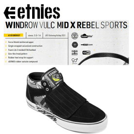 【etnies】エトニーズ 2022秋冬 WINDROW VULC MID X REBEL SPORTS メンズ ウインドロウ スケートシューズ スケシュー 靴 スニーカー スケートボード 耐久性 24.0cm-28.0cm