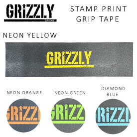 【GRIZZLY】グリズリー STAMP PRINT GRIPTAPE グリップテープ デッキテープ スケートボード SKATEBOARD Griptape 9×33 蛍光 ネオンカラー diamond【正規品】【あす楽対応】