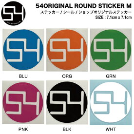 【54TIDE】54ORIGINAL ROUND STICKER M オリジナル カッティングステッカー ロゴ シール スケートボード ストリート スノーボード 7.1cmx7.1cm 6カラー【正規品】