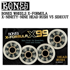 【BONES BEARINGS】ボーンズベアリング BONES WHEELS X-FORMULA SKATEBOARD WHEELS 99A V5 4PK スケートボード ウィール 52/53【あす楽対応】
