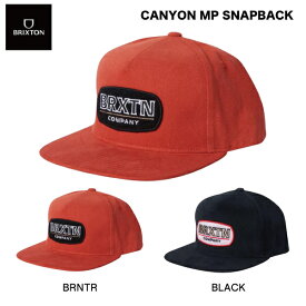 【BRIXTON】ブリクストン 2023秋冬 CANYON MP SNPK メンズ レディース ユニセックス スナップバック キャップ 帽子 スケートボード ストリート 2カラー【正規品】