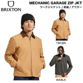 【BRIXTON】ブリクストン 2024秋冬 MECHANIC GARAGE ZIP JKT メンズ ワークジャケット ガレージジャケット アウター キャンバス生地 アウトドア ストリート スケートボード M/L/XL 2カラー【正規品】