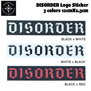�yDISORDER�z�f�B�X�I�[�_�[ Logo Sticker ���S �X�e�b�J�[ �V�[�� �X�P�[�g�{�[�h �X�g���[�g 12cmx2.3cm 3�J���[�y���K�i�z
