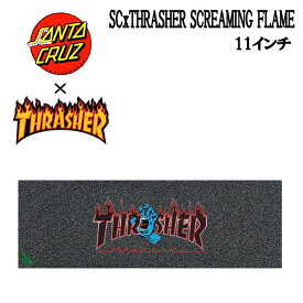 【MOB GRIP】モブグリップ SANTA CRUZ x THRASHER SCREAMING FLAME DECKTAPE スラッシャー コラボ デッキテープ スケートボード 11インチ【あす楽対応】