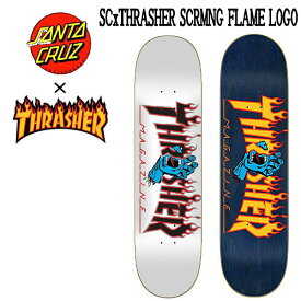 【SANTACRUZ】サンタクルーズ SANTA CRUZ x THRASHER SCRMNG FLAME LOGO DECK スラッシャー コラボ デッキ スケートボード 8.0/8.25【あす楽対応】