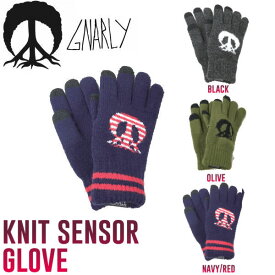 【GNARLY】ナーリー2017秋冬 KNIT SENSOR GLOVE メンズニットグローブ 手袋 タッチセンサー対応 インナー スノーボード 3カラー