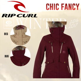 【RIP CURL】リップカール2016-2017 CHIC FANCY JKT レディーススノージャケット スノーボードウェア 2カラー M・L