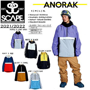 【SCAPE】エスケープ ANORAK JACKET メンズ レディース ユニセックス スノージャケット アノラック アウター スノーウェア スノボー スノーボード スキー アウトドア ウィンタースポーツ S/M/L/XL 6