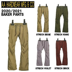 yAA HARD WEARz_uG[n[hEFA 2020-2021 BAKER PANTS fB[X Xm[pc {gX Xm[EFA Xm[{[h S/M/L/XL 4J[