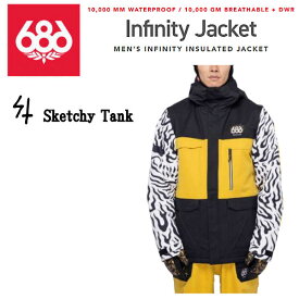 【686】2022/2023 Infinity Jacket Sketchy Tank メンズ インフィニティジャケット スケッチータンク アウター スノーウェア スノーボード M/L/XL