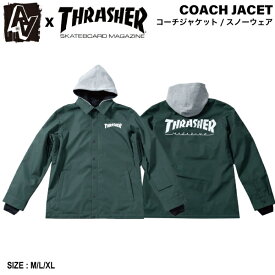 【AA HARD WEAR】ダブルエー 2023/2024 COACH JACKET THRASHER スノーウェア コーチジャケット アウター トップス スノーボード スキー アウトドア キャンプ M/L/XL【正規品】【あす楽対応】