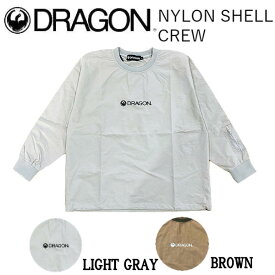 【DRAGON】ドラゴン 2023/2024 NYLON SHELL CREW ナイロンシェルクルー クルーネック スノーボード トップス S/M/L/XL 2カラー【正規品】【あす楽対応】