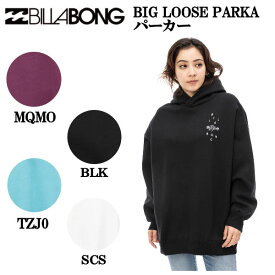 【BILLABONG】ビラボン 2024秋冬 レディース BIG LOOSE PARKA パーカー 長袖トップス アウトドア キャンプ スポーツ スケボー スノボ M 4カラー【正規品】