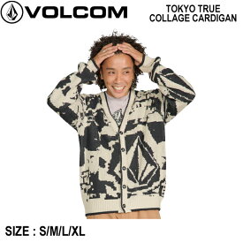【VOLCOM】ボルコム 2023秋冬 TOKYO TRUE COLLAGE CARDIGAN メンズ レディース ユニセックス カーディガン ジャカード織り トップス 羽織り S/M/L/XL【正規品】