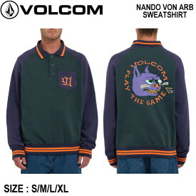 【VOLCOM】ボルコム 2023秋冬 NANDO VON ARB SWEATSHIRT メンズ スウェットシャツ ポロ襟 長袖トップス スケートボード アウトドア スケボー S/M/L/XL【正規品】