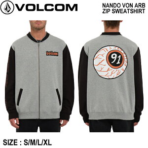 �yVOLCOM�z�{���R�� NANDO VON ARB ZIP SWEATSHIRT �����Y �X�E�F�b�g�W���P�b�g ���� �A�E�^�[ �g�b�v�X �A�E�g�h�A �X�P�{�[ S/M/L/XL�y���K�i�z