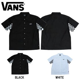 【VANS】バンズ 2019春夏 Checker Sleeve S/S Shirt メンズ 半袖シャツ トップス S・M・L・XL 2カラー