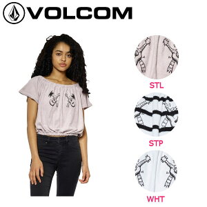 �yVOLCOM�z�{���R��2018�t�� BEACH TO OFFSHOULDER ���f�B�[�X �I�t�V�����_�[ �N���b�v�g�b�v �g�b�v�X �p�C���f�� ���� S/M 3�J���[�y���K�i�z