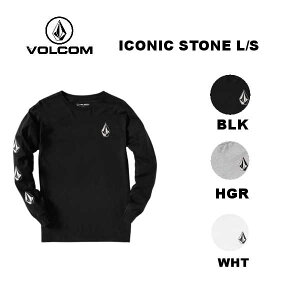 �yVOLCOM�z�{���R�� 2021�H�~ ICONIC STONE LONG SLEEVE TEE �����Y �����O�X���[�u T�V���c ����T �X�P�[�g�{�[�h �T�[�t�B�� �g�b�v�X S/M/L/XL 3�J���[�y�����y�Ή��z�y���K�i�z
