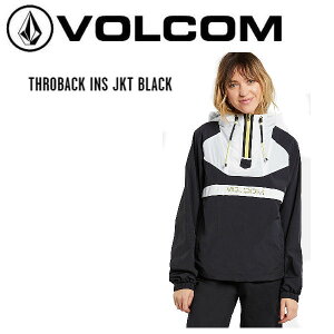 �yVOLCOM�z�{���R�� 2020�H�~ THROBACK INS JKT ���f�B�[�X �v���I�[�o�[ �W���P�b�g �E�C���h�u���[�J�[ S/M BLACK�y���K�i�z