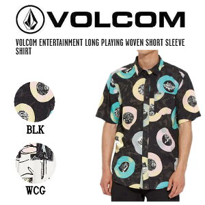 �yVOLCOM�z�{���R�� ENTERTAINMENT LONG PLAYING WOVEN SHORT SLEEVE SHIRT �����Y �V���c ���� �g�b�v�X �� �h�� �X�P�[�g�{�[�h �X�g���[�g �A�E�g�h�A S/M/L/XL 2�J���[�y���K�i�z