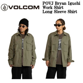 【VOLCOM】ボルコム 2024秋冬 POVJ Bryan Iguchi Work Shirt Long Sleeve Shirt メンズ 長袖シャツ トップス ストリート スケートボード M/L/XL【正規品】