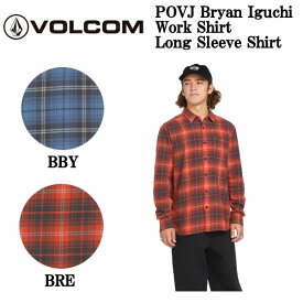 【VOLCOM】ボルコム 2024秋冬 Caden Plaid Long Sleeve Shirt メンズ 長袖シャツ カジュアルシャツ チェックシャツ ネルシャツ トップス ストリート スケートボード M/L/XL 2カラー【正規品】