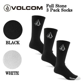 【VOLCOM】ボルコム 2024秋冬 Full Stone 3 Pack Socks メンズ ソックス 靴下 3足セット スポーツ ストリート スケートボード スケボー キャンプ ONESIZE 2カラー【正規品】