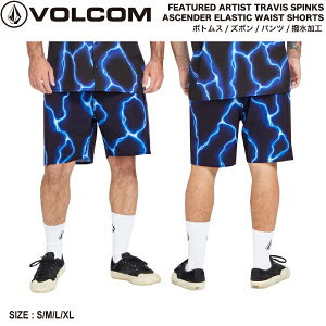 �yVOLCOM�z�{���R�� FEATURED ARTIST TRAVIS SPINKS ASCENDER ELASTIC WAIST SHORTS �����Y �n�[�t�p���c ���Y�{�� �{�g���X �A�E�g�h�A �X�g���[�g S/M/L/XL�y���K�i�z