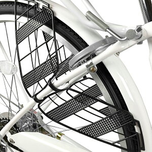 楽天市場 クーポン ポイントup 6月中旬以降発送 自転車 配送先一都三県一部地域限定送料無料 オートライト ママチャリ 外装6段変速ギア 6段ギア 自転車 27インチ ママチャリ 通学 通勤 ホワイト シティサイクル 27 変速 付き おしゃれ Ssフレーム ギア付き