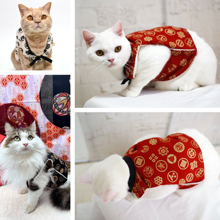 楽天市場】あったか ちゃんちゃんこ 家紋柄 ゴロにゃんオリジナル 猫服 